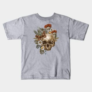 Vintage skull mushroom Retro tee Kids T-Shirt